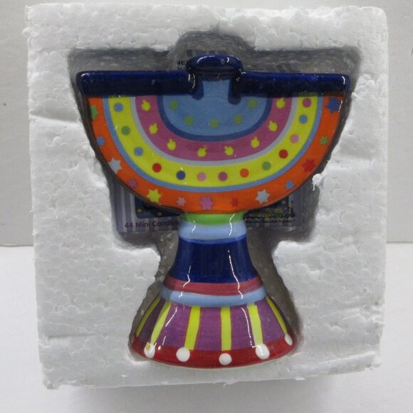 Rite Lite Chanukah Hanukkah Express Handpainted Ceramic Mini Menorah Leiner 2008 - Picture 5 of 16